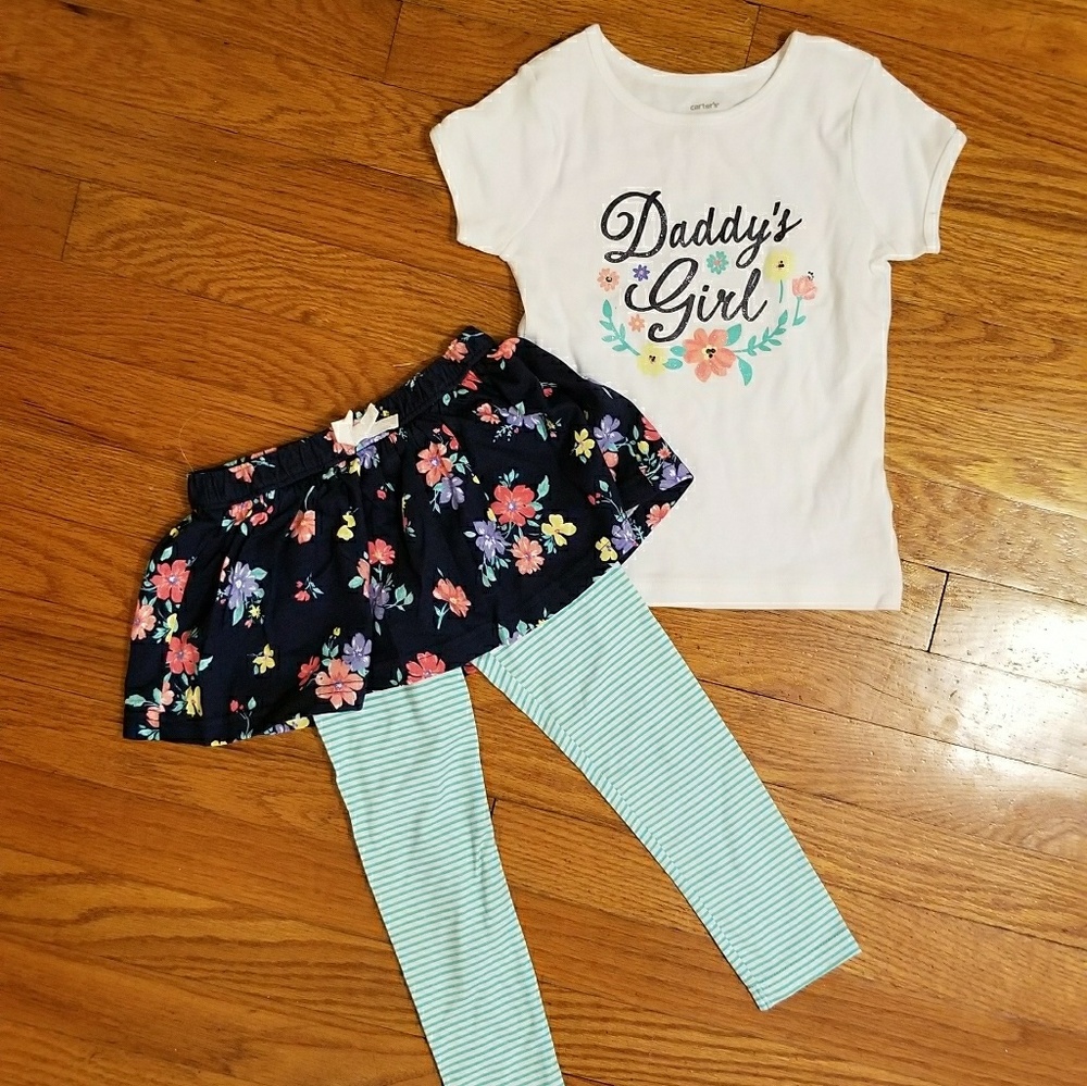 Girls 3t Daddy's Girl t-shirt and leggings set